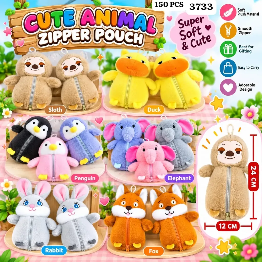 CUTE ANIMAL THEAM PENCIL POUCH
