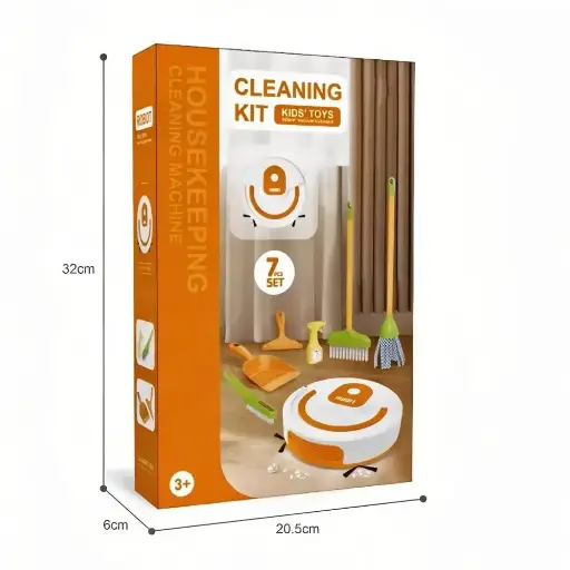 KIDS CLEANING SET WITH WORKING ROBOT