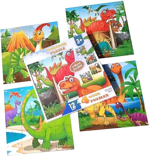 WODDEN DYNO PUZZLE (SET OF 4 PUZZLE)