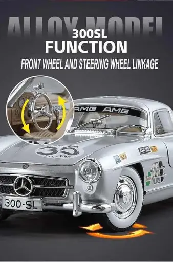 ALLOY MODEL 4 WHEEL DRIVE METAL CAR PULL BACK (GREY)