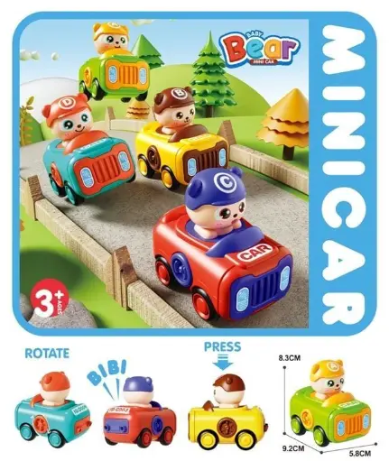 KIDS CARTOON CAR SET OF 4