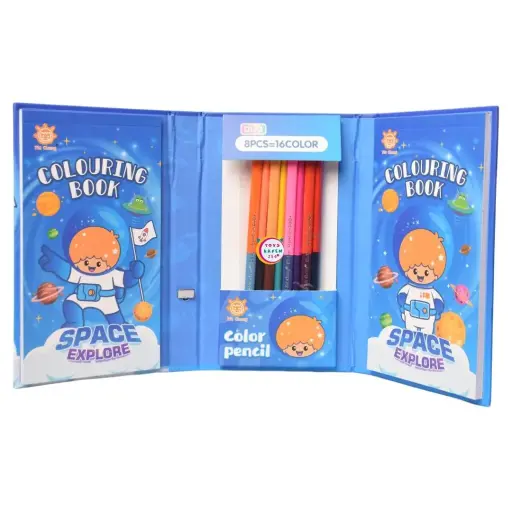 COLOURING BOOK WITH SET OF COLOUR PENCIL 