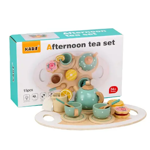 WODDEN TEA SET