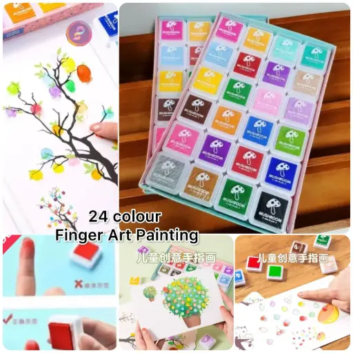 FINGUR ART PAINTING 24 COLOURS